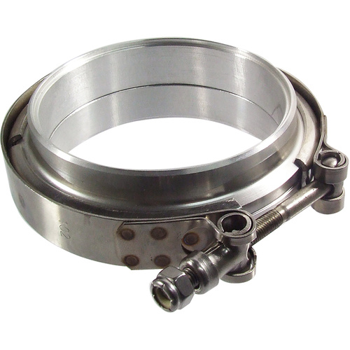 Proflow V-Band Exhaust Clamp, Aluminium, Natural, 3.00 in. O.D. Pipe, Kit