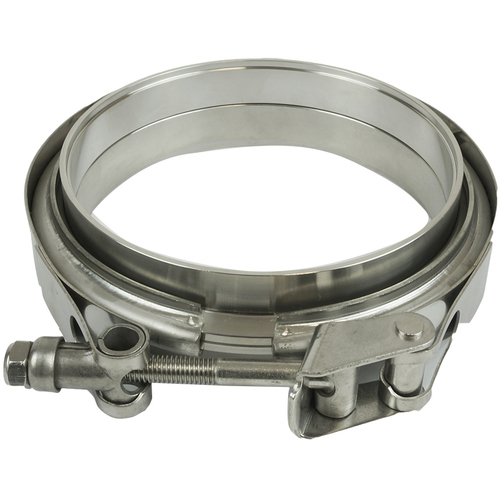 Proflow V-band Exhaust Clamp Quick Release Stainless Steel, Natural, 3.00 in. O.D. Pipe, Kit