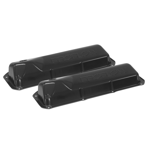 Proflow Valve Covers, Steel Black, Small Block For Ford 302, 301C, Pair