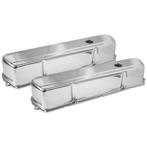 Proflow Valve Covers Steel, Tall, Chrome For Holden Commodore, 253, 308, Pair