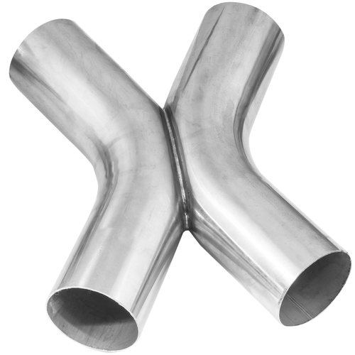 Proflow Exhaust X Pipe, Universal, Stainless Steel, Natural, Aluminized, 2.000 in. Inlet/Outlet, 18.00 in. Long